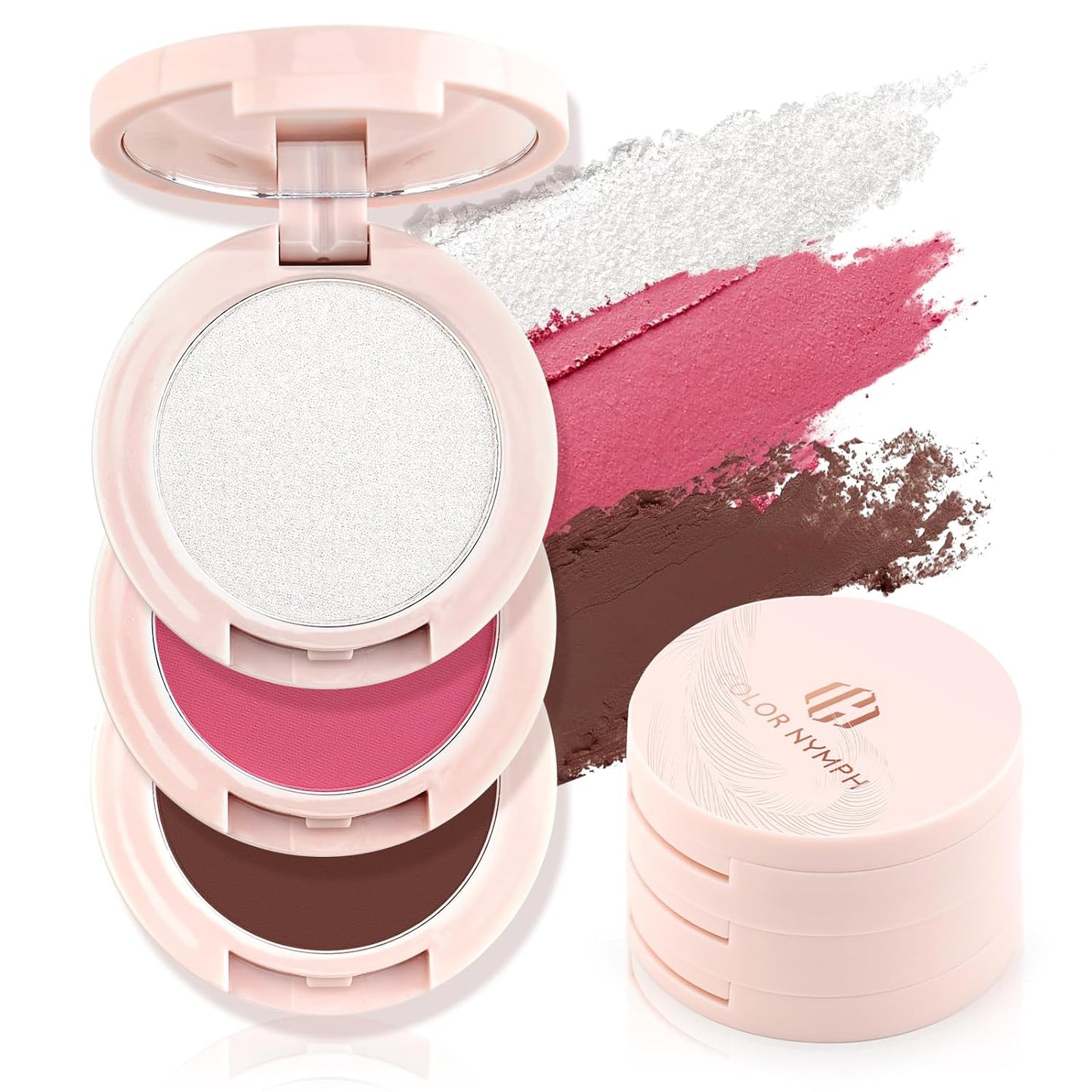6 Colors Eyeshadow Makeup Palette - Shimmer & Matte Long-Lasting Kit | Travel Size with Brush & Mirror