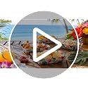 30 Pack Hawaiian Hibiscus Paper Food Trays - Tropical Party Supplies