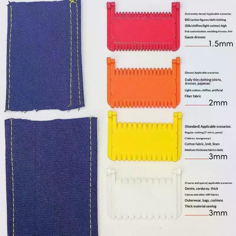 Sewing Guide Template Kit - 4PCS Precision Stitch Spacing Tools for Fabric, Embroidery & Leathercraft | 1.5/2/3/4mm Sizes