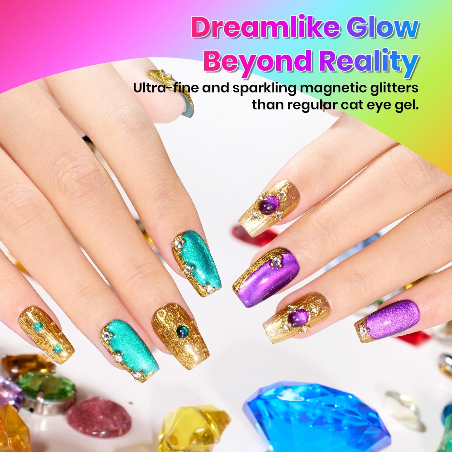 Beetles Gel Nail Polish Kit Trendy Colors,36 Colors with 3pcs Base Gel Glossy & Matte Top Coat, Pastel Bright Colors Uv Gel Polish Set Spring Summer Nails Gift for Women