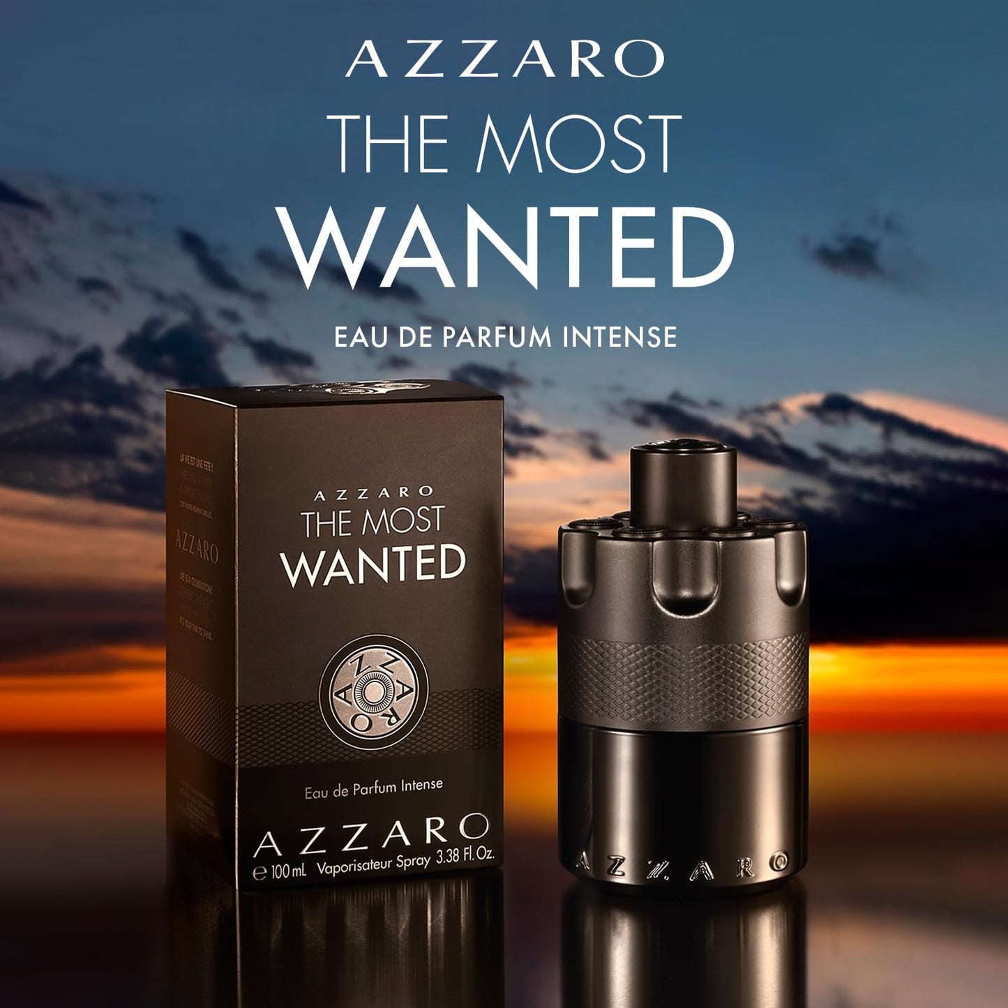 Azzaro The Most Wanted Eau de Parfum Intense - Long Lasting Woody Ambery Spicy Fougère Cologne for Men - With Notes of Bold Woody Accord, Spicy Cardamom, and Addictive Toffee Accord - 1.6 Fl Oz