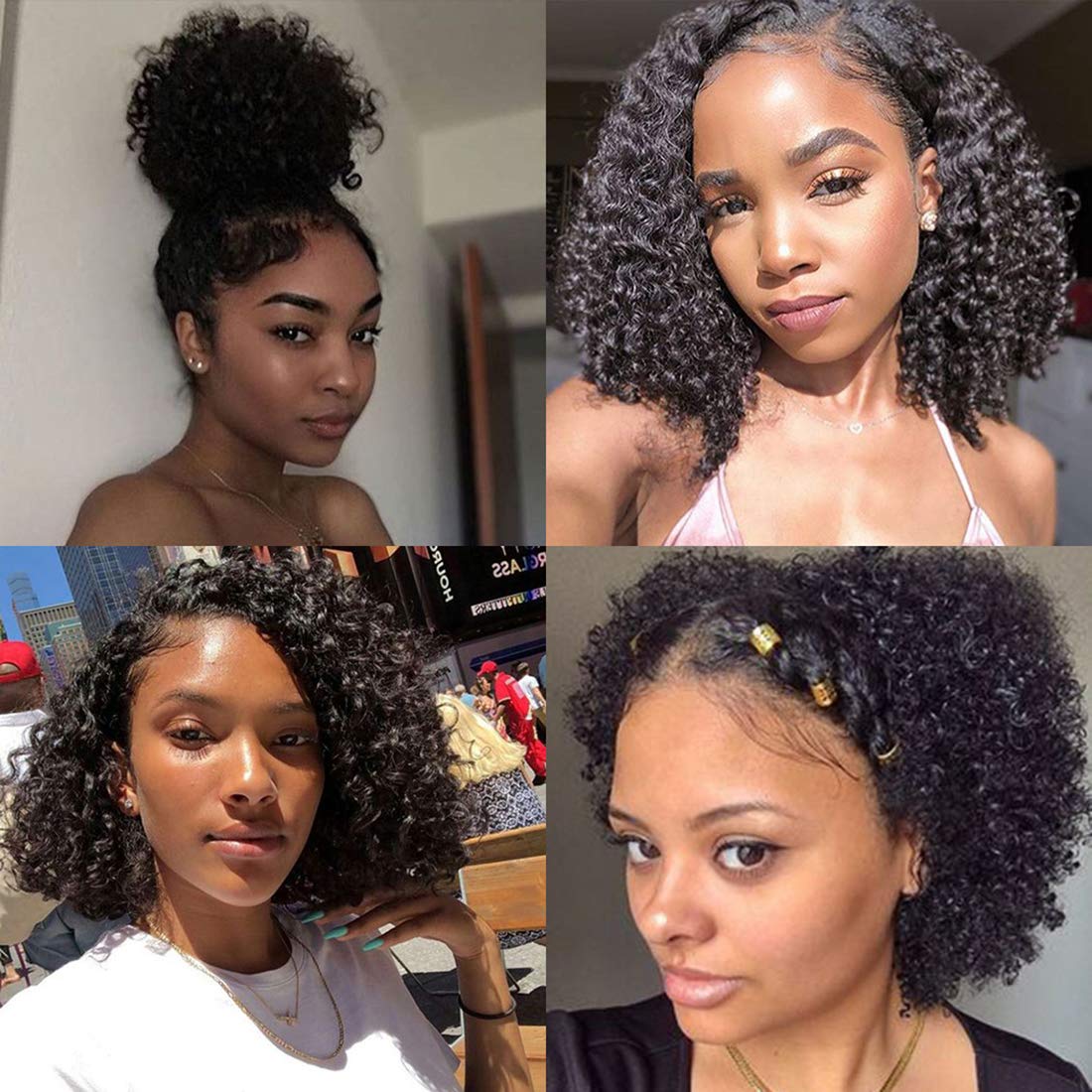 Curly Bundles Human Hair - 3C/4A Kinky Texture | 50g Jerry Curly Short Weave for Black Women