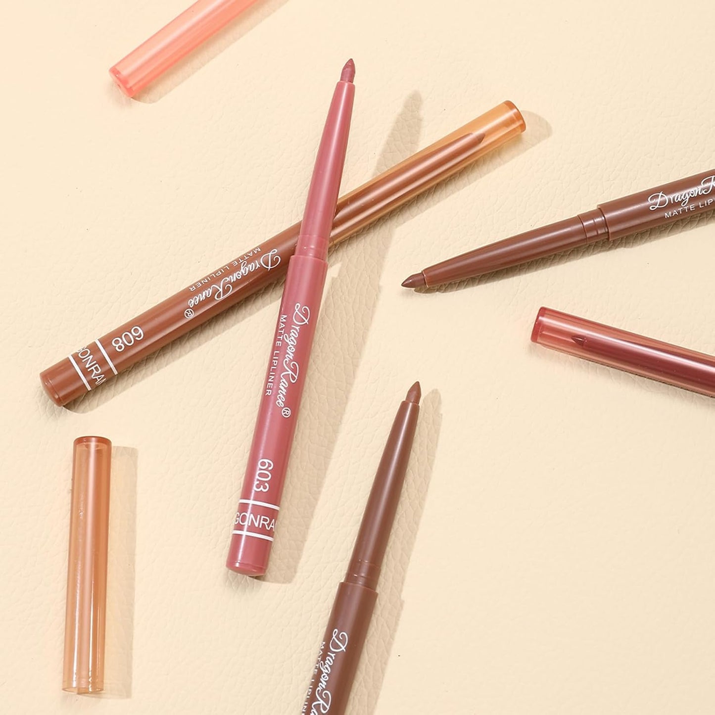 Matte Velvet Lip Liner Set - 12 Colors, Smooth & Creamy Texture | Long-Lasting Waterproof Nude Shades