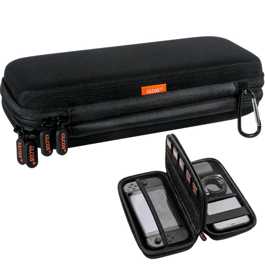 Double-Layer Hard Shell Carrying Case - Electronics Organizer Travel Case with Multiple Pocket - Portable Tech Accessories Zipper Pouch Bag for Cord, Cable, Charger, Phone, Power Bank, USB, SD Card