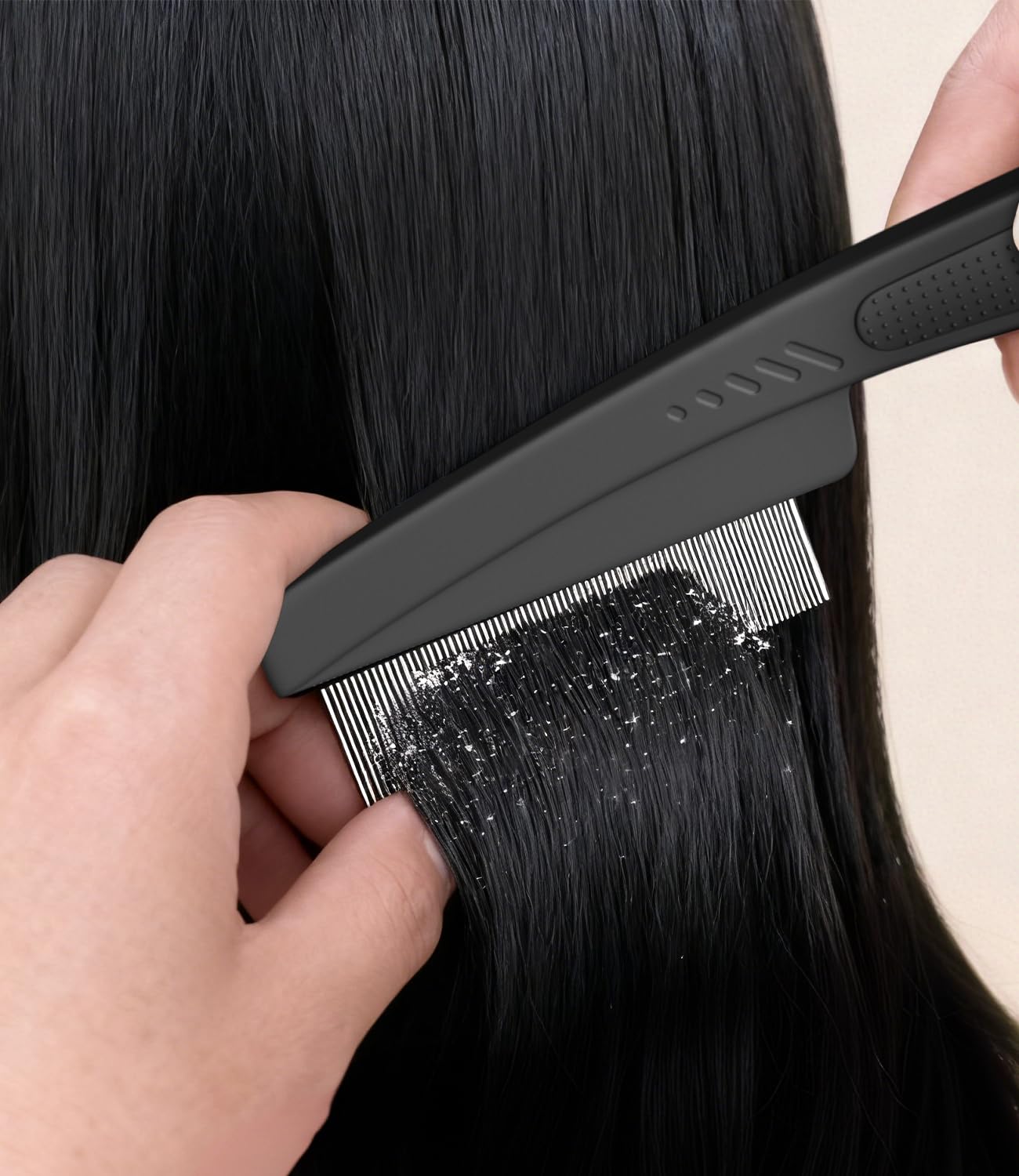 Dandruff Comb 2PC Upgraded Fine Tooth Scalp Detox Comb Lice for Women, Men & Kids Scalp Detoxing, Sweep & Massage Hair Brush Tool with Elegant Box for Hair Care (Brown)