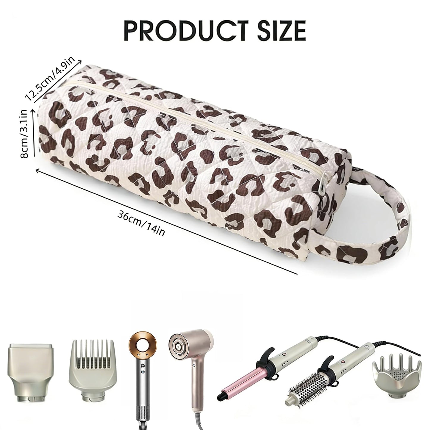 VBWEOI Hair Tools Organizer Bag, Portable Hair Tools Travel Bag for Curling Irons, Flat Irons, Hair Dryers and Styling Tools, Haircare Accessories Travel Essentials