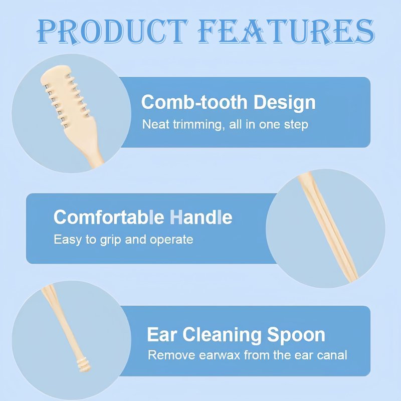 Nasal Hair Cutter, 2026 Upgraded 360° Double Sided Portable Nose Hair Trimmer for Women Men, Travel Essentials Washable Nose Hair Remover Grooming Tool (3 Pcs Blue)