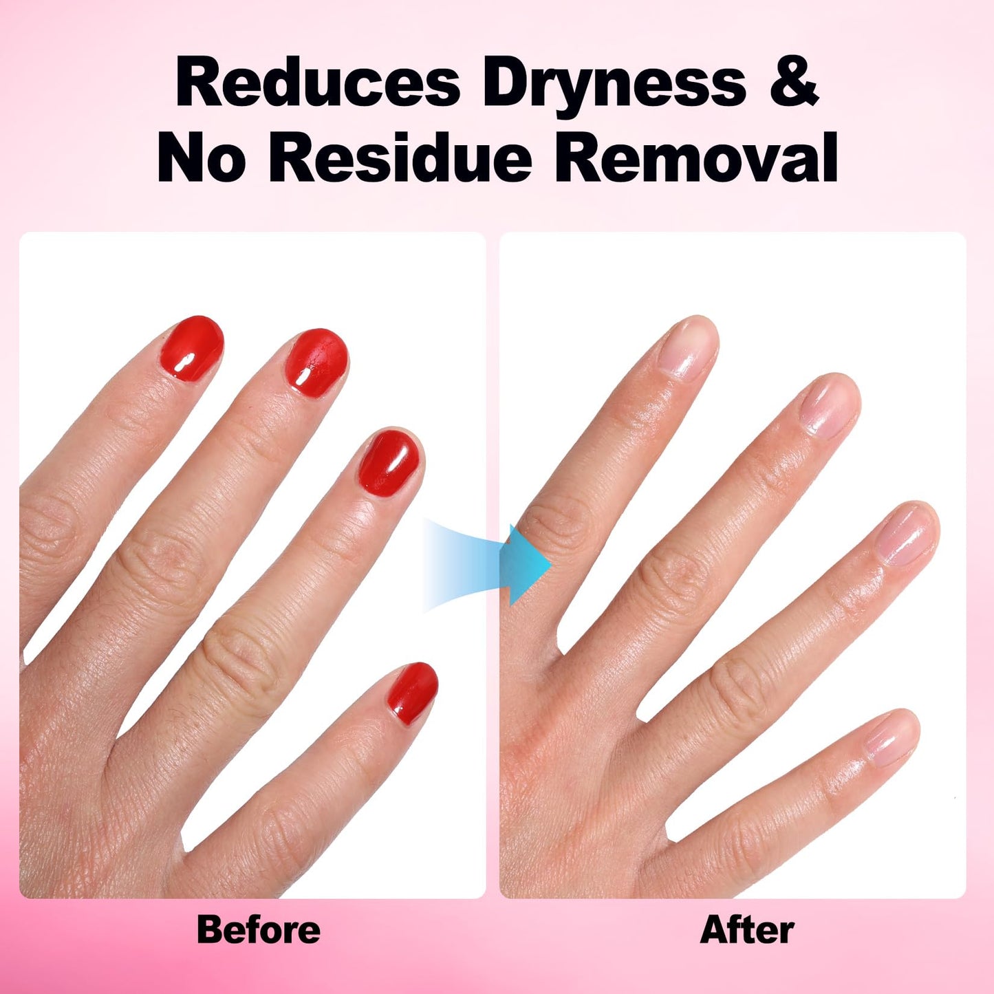 LOUINSTIC Nail Polish Remover – Press Pump, Rose Oil Formula, 6.8 Fl Oz