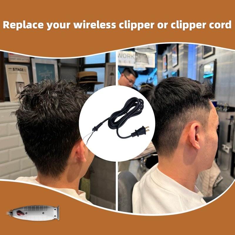 04624 Trimmer Cord Replacement for Andis T-Outliner Clippers Hair Trimmer (2 Wires)