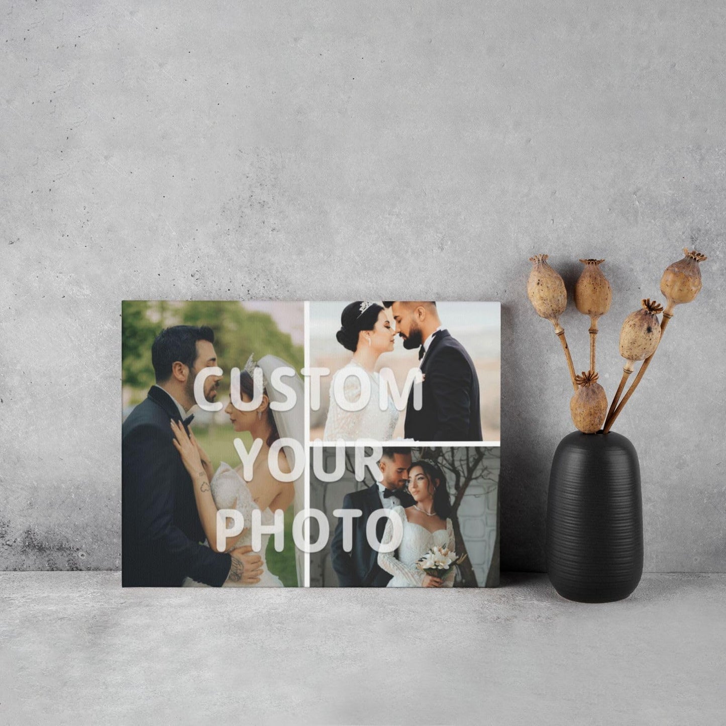 Byxhuc Horizontal 30x40cm Picture Canvas Customized, Picture for Living Room Walls, Fotos Personalizadas Para Pared, Personalized Canvas Wall Art Prints, Custom Family Wall Art, Large Custom Gifts