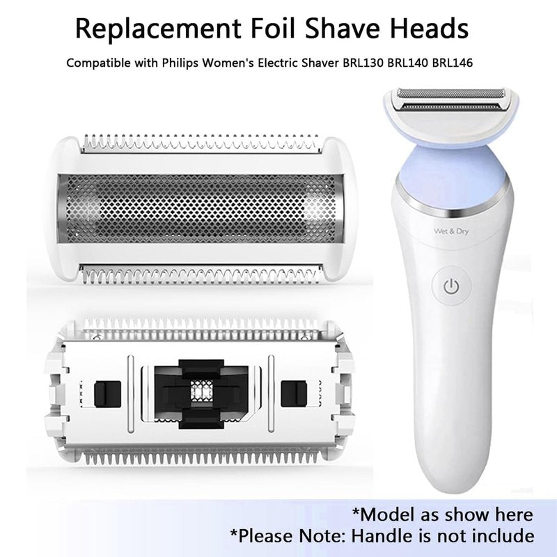 Replacement Shaver Head Foil Blade, Stainless Steel Electric Razor Replacement Head for Women, Compatible with BRL140 BRL146 Models, Wet Dry Trimmer Head for Face and Body Hair Removal