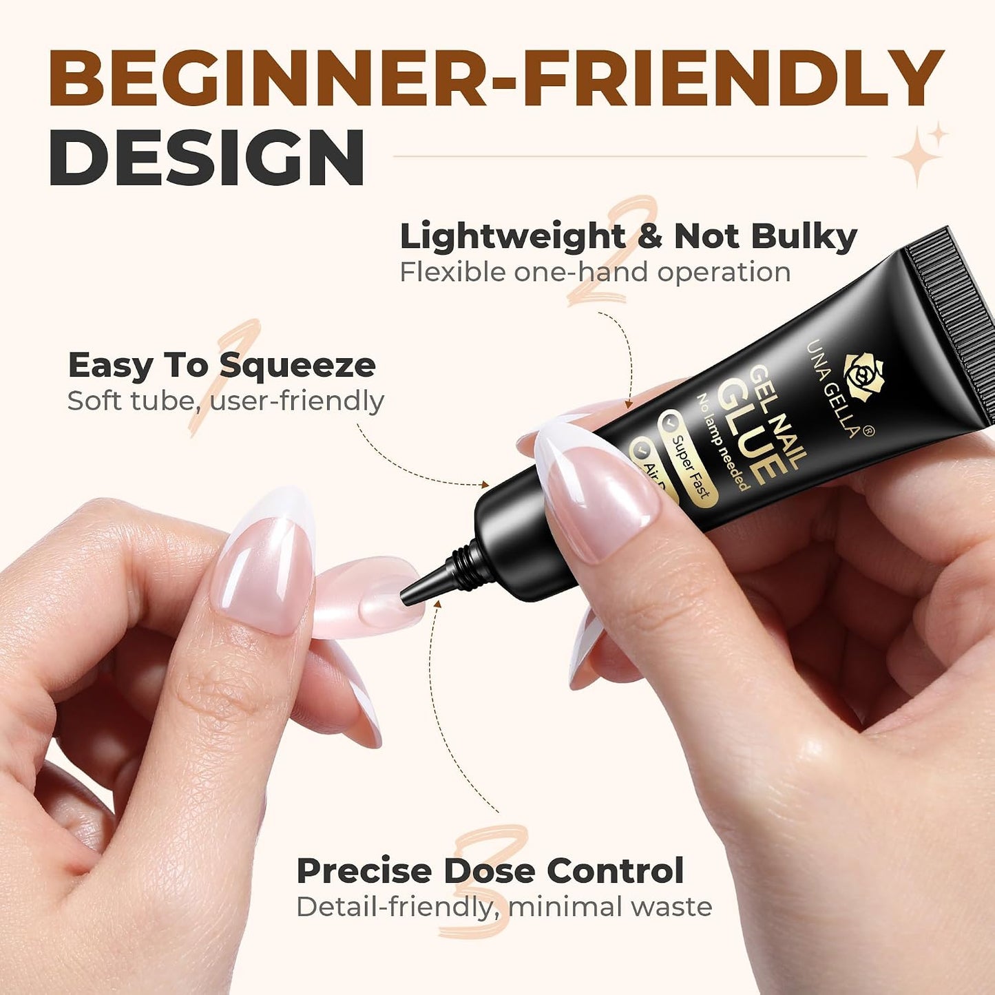 Super Strong Nail Glue - 10ml Quick Drying Gel for Press-On Nails | Long-Lasting & No Lamp Needed
