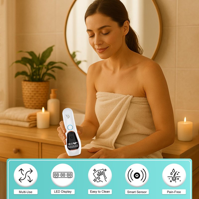Pure Glide IPL Hair Removal Device for Women & Men, At-Home Hair Removal for Face, Legs, Arms & Bikini Line, Long-Lasting Hair Reduction, 999,999 Flashes, Painless & Easy to Use