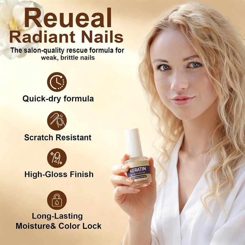 Keratin Nail Care Oil - 3-Day Repair Serum for Weak, Brittle Nails | Hydrating Aloe Vera & Lavender (2 Pcs)