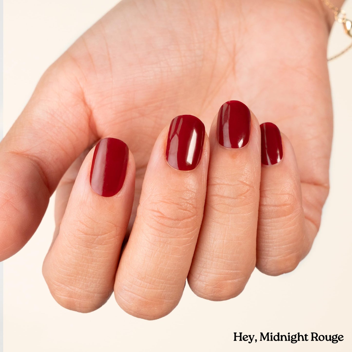 Heyhae Semi Cured Gel Nail Strips No Lamp Needed - Midnight Rouge