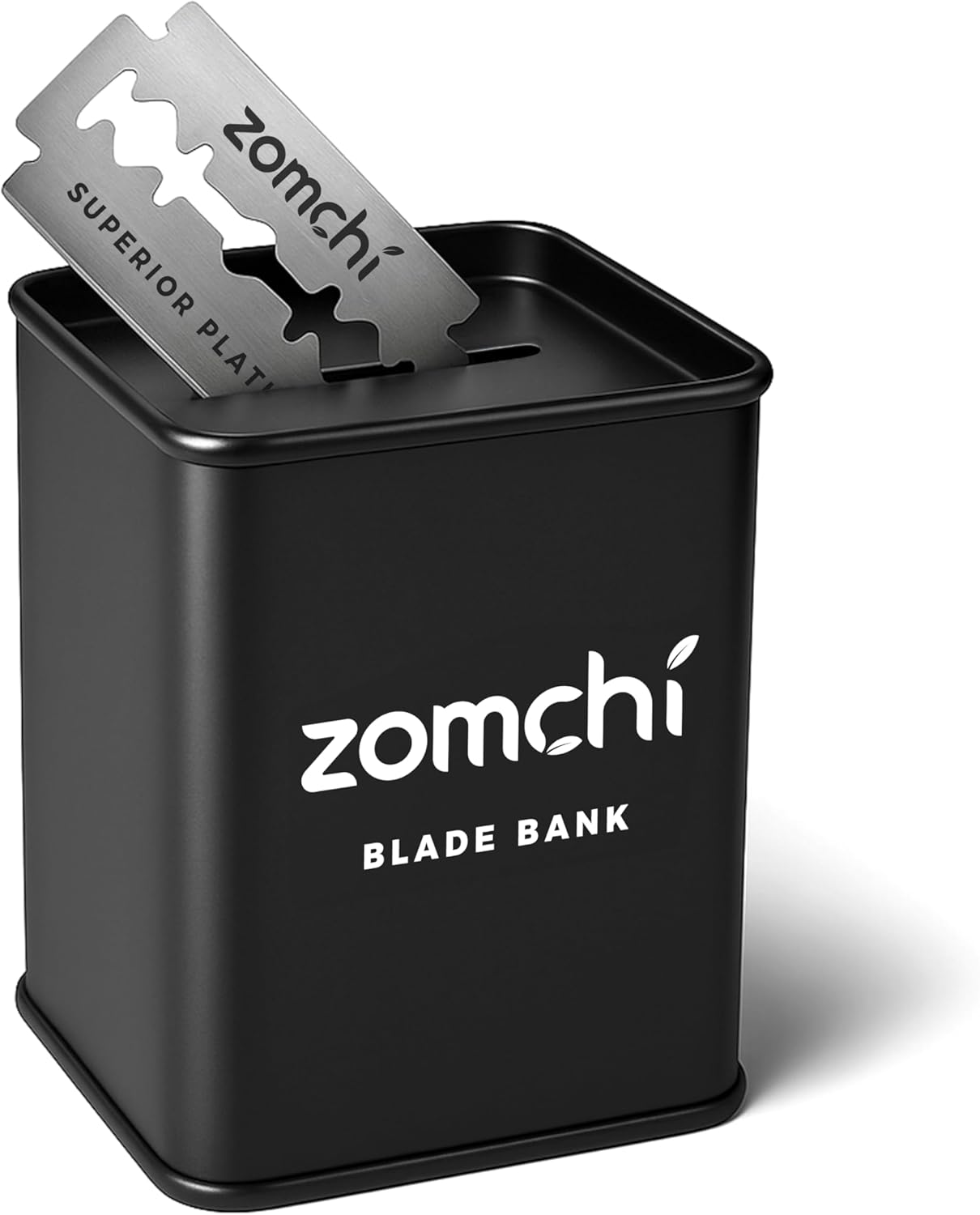 Zomchi Razor Blade Bank - Double Edge Safety Razor Blade Disposal Case | Black Storage Solution