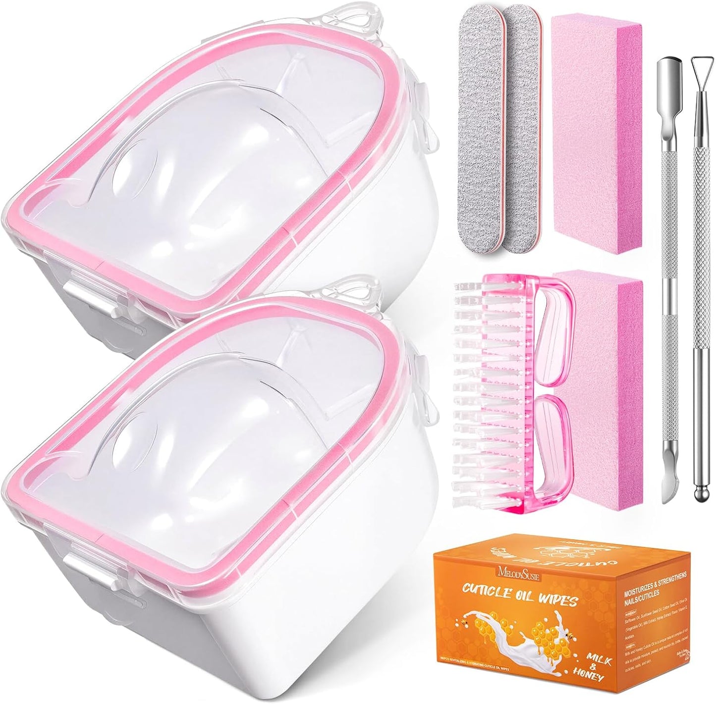 Cuticle Trimmer Kit - 13-Piece Set with Pusher, Nail File & Buffer | Portable Ingrown Toenail Removal Tool