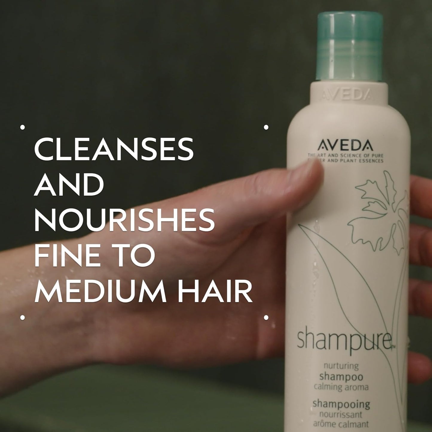 Aveda Shampure Nurturing Shampoo - Gently Cleanses & Nourishes Fine to Medium Hair | Lavender & Ylang Ylang Aroma | 96% Naturally Derived