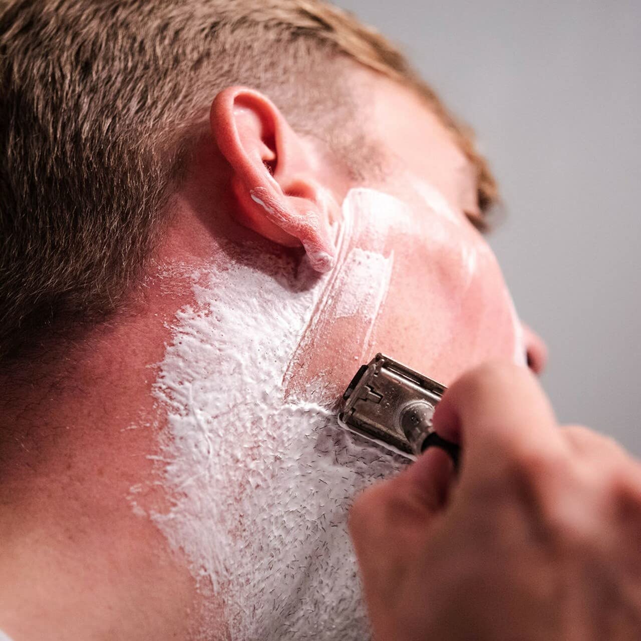 MNSC Glacier Naturally Better Pump Shave Cream - Smooth, Hypoallergenic, All-Natural, & Handcrafted in USA