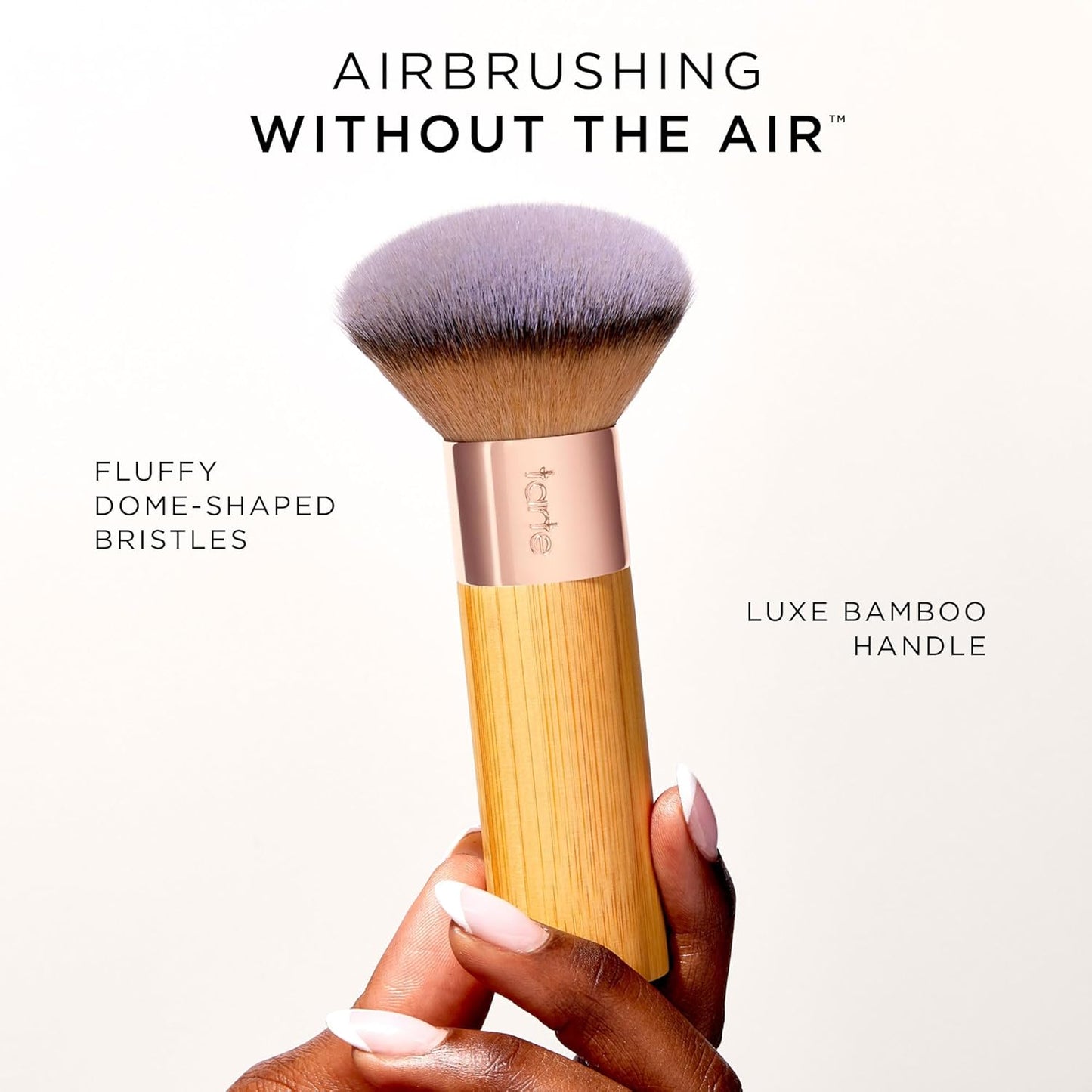 Tarte Buffer Airbrush Finish Foundation Brush - Blending Brush for Cream, Liquid & Powder Makeup | Flawless Vegan & Cruelty-Free Full Size