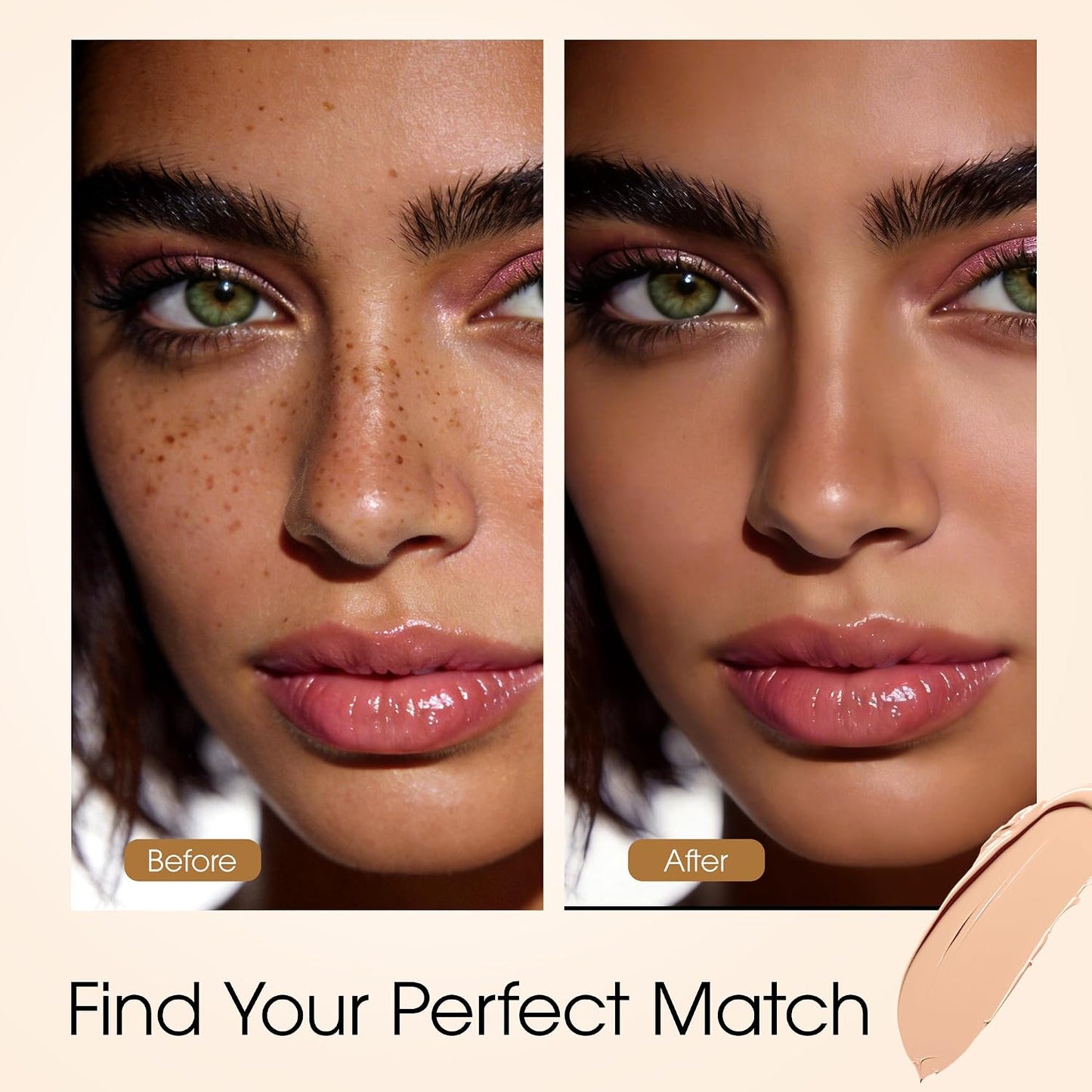 Under Eye Concealer - Full Coverage Waterproof Liquid Corrector for Dark Circles & Pimples | Natural Matte Finish, 0.23 fl oz