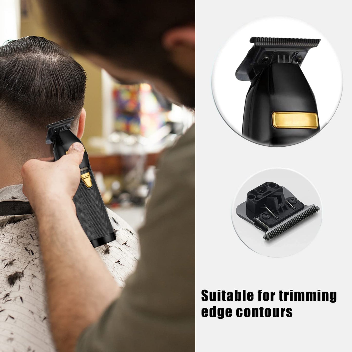 Replacement Blades for BaBylissPRO Hair Trimmers - FX707B2 DLC, 2 Pack Compatible with FX787 & FX726