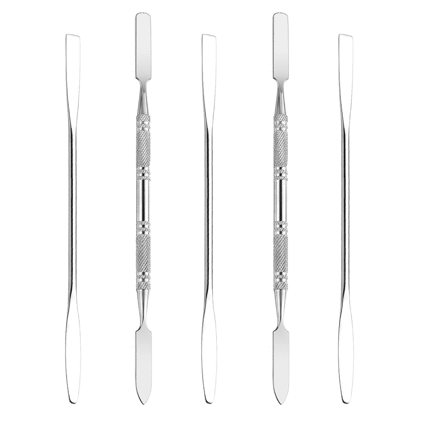 Makeup Spatula Tool Set - 5 Professional Stainless Steel Mixing Spatulas for Cosmetics | Durable & Easy to Clean