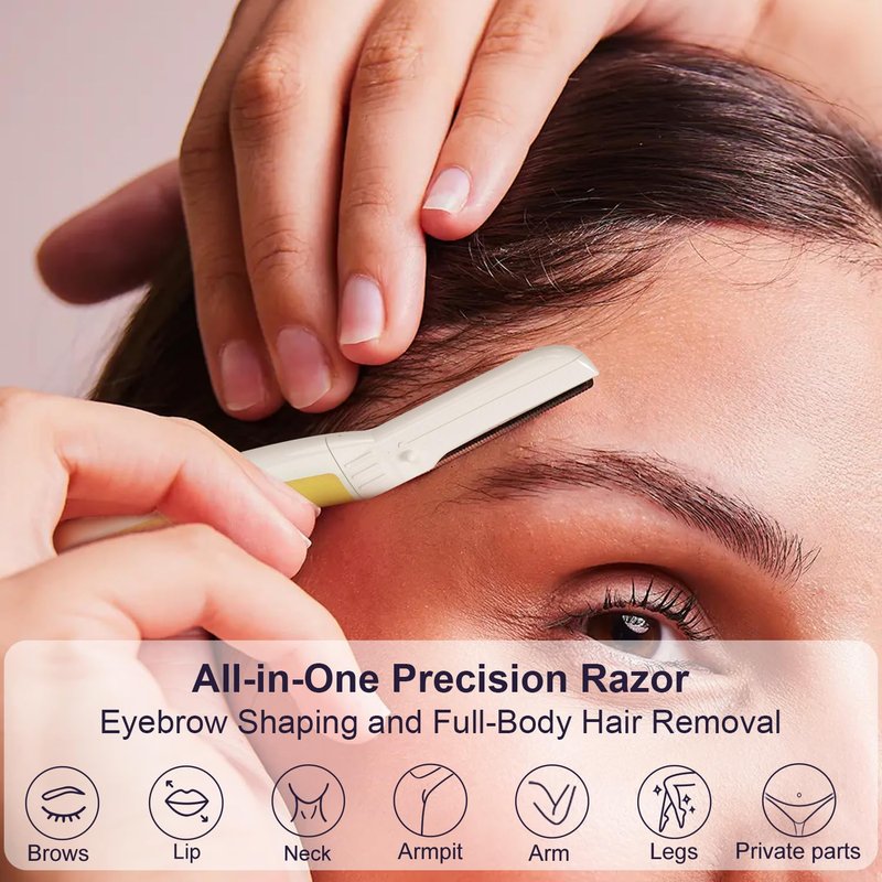 THURLADY Dermaplane Razor, Face and Eyebrow Razors for women, Exfoliating Facial Razor & Dermaplaner, Skin Care Tool for Smooth Skin, Gentle Exfoliation & Facial Hair Removal, (12 pcs, Solar Veil)