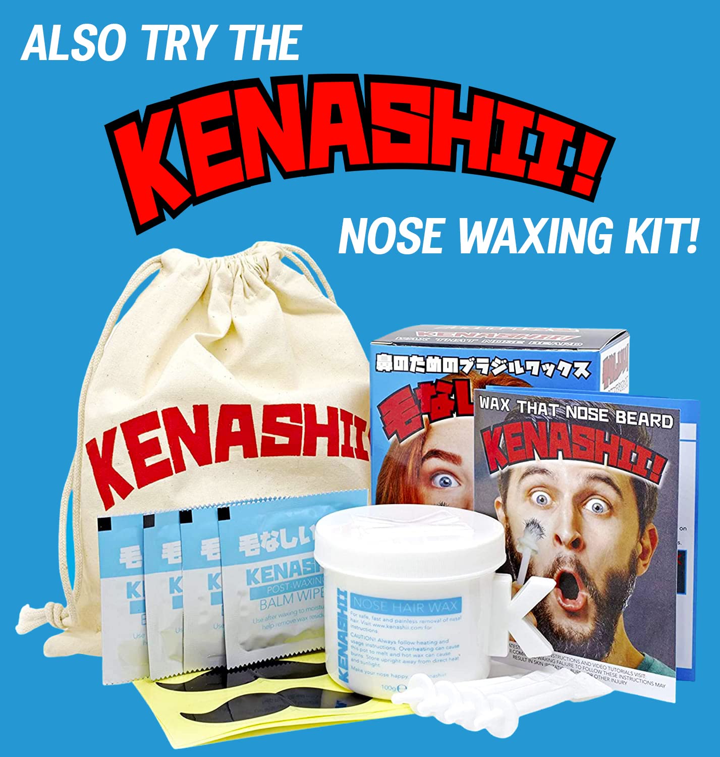 Nose Waxing Wax from Kenashii, 100g / 3.5 oz of Hypoallergenic Wax for Nasal Hair Removal, Specially Formulated to Never Get Brittle or Snap Off in Your Nose, Wipes and Applicators Sold Separately
