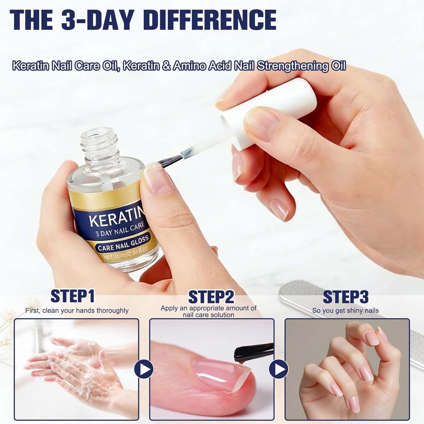 Keratin Nail Care Oil - 2PCS Deeply Moisturizing Formula for Dry, Weak & Brittle Nails | Fast Hydrating Repair Oil