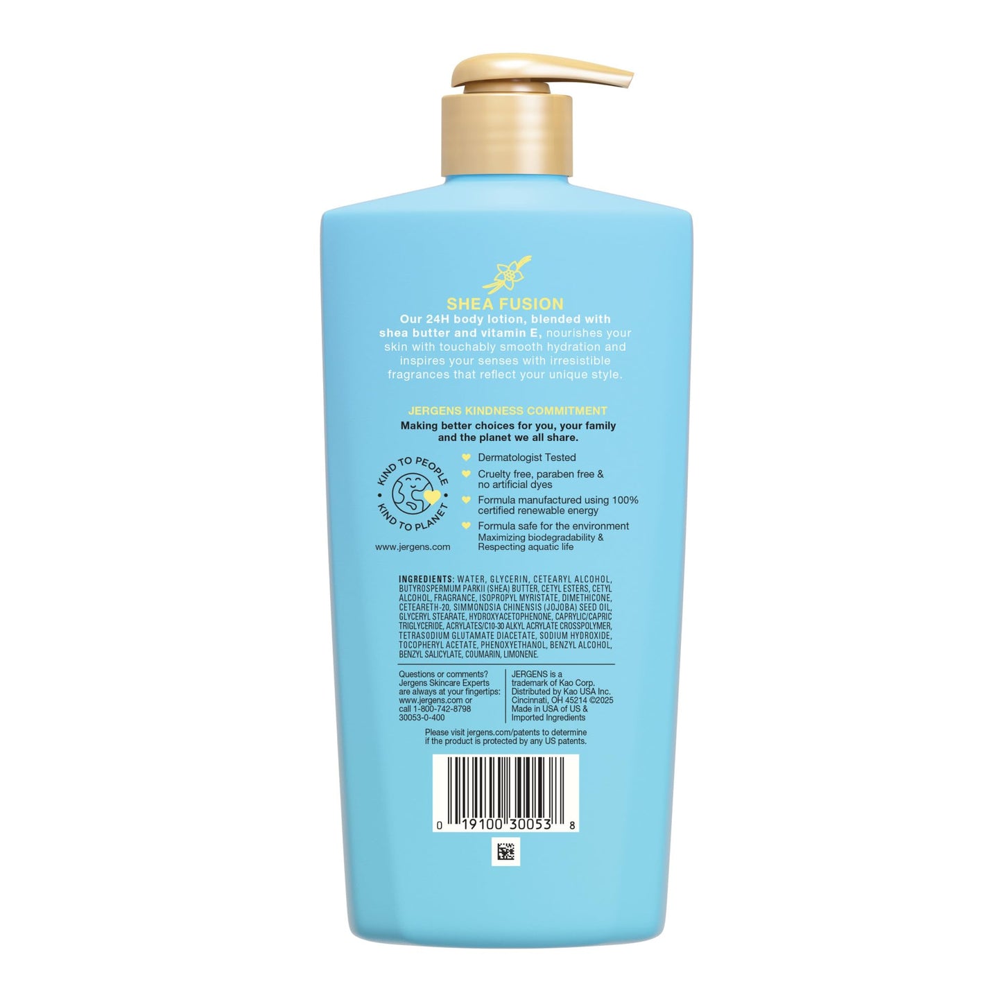 Jergens Shea Fusion Vanilla Crush Body Lotion for Dry Skin, Moisturizing Body Lotion with Shea Butter and Vitamin E, 14 fl oz