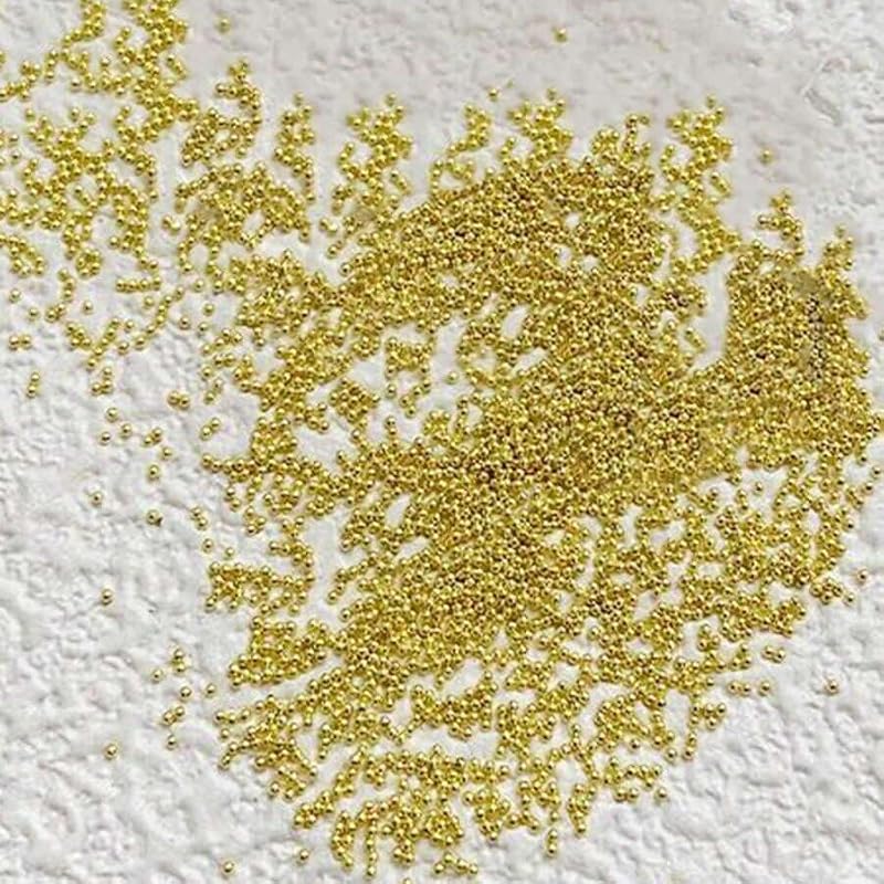 Gold Caviar Beads Nail Charms for DIY Nail Art - 3g