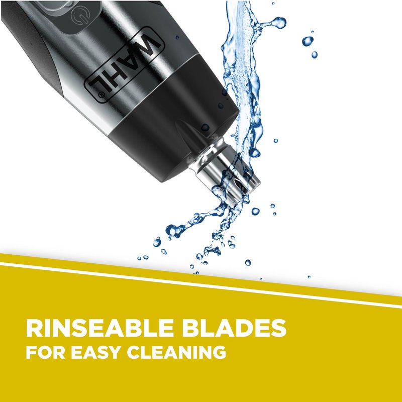 Wahl Lithium Battery Powered Lighted Ear, Nose, & Brow Trimmer – Painless Eyebrow & Facial Hair Detail Personal Trimmer – Model 5546-400