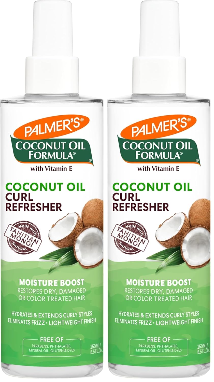 Coconut Oil Curl Refresher Spray - Moisture Boost Formula, 8.5 Ounce
