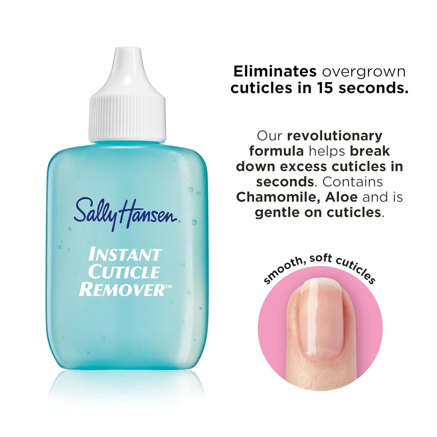 Sally Hansen Instant Cuticle Remover - Fast Drying Nail Treatment with Aloe & Chamomile