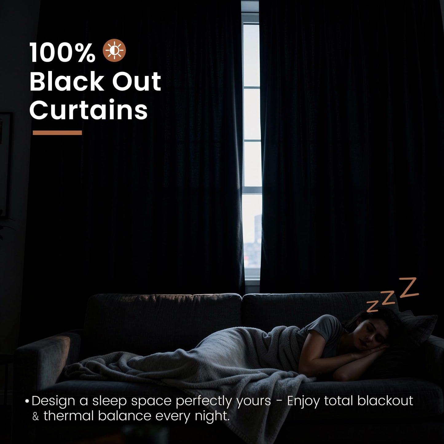 BGment Linen Blackout Curtains 84 Inches Long, Black Out Drapes Room Darkening with Rod Pocket for Bedroom Living Room Insulated, 2 Panels, Each Panel 52 Inch Wide