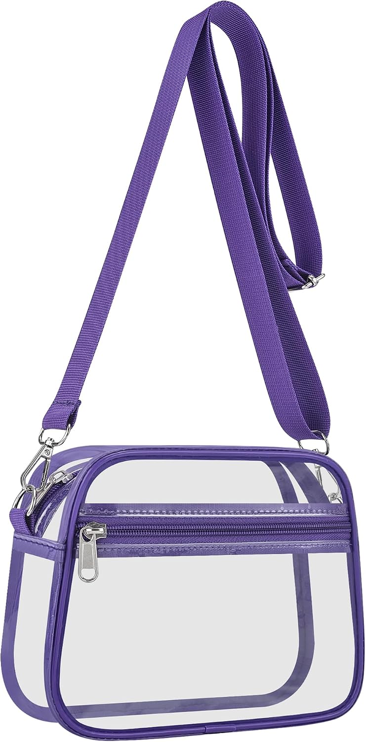 Clear Stadium Bag - Transparent Sports Fan Handbag with Adjustable Strap | Perfect for Concerts & Festivals