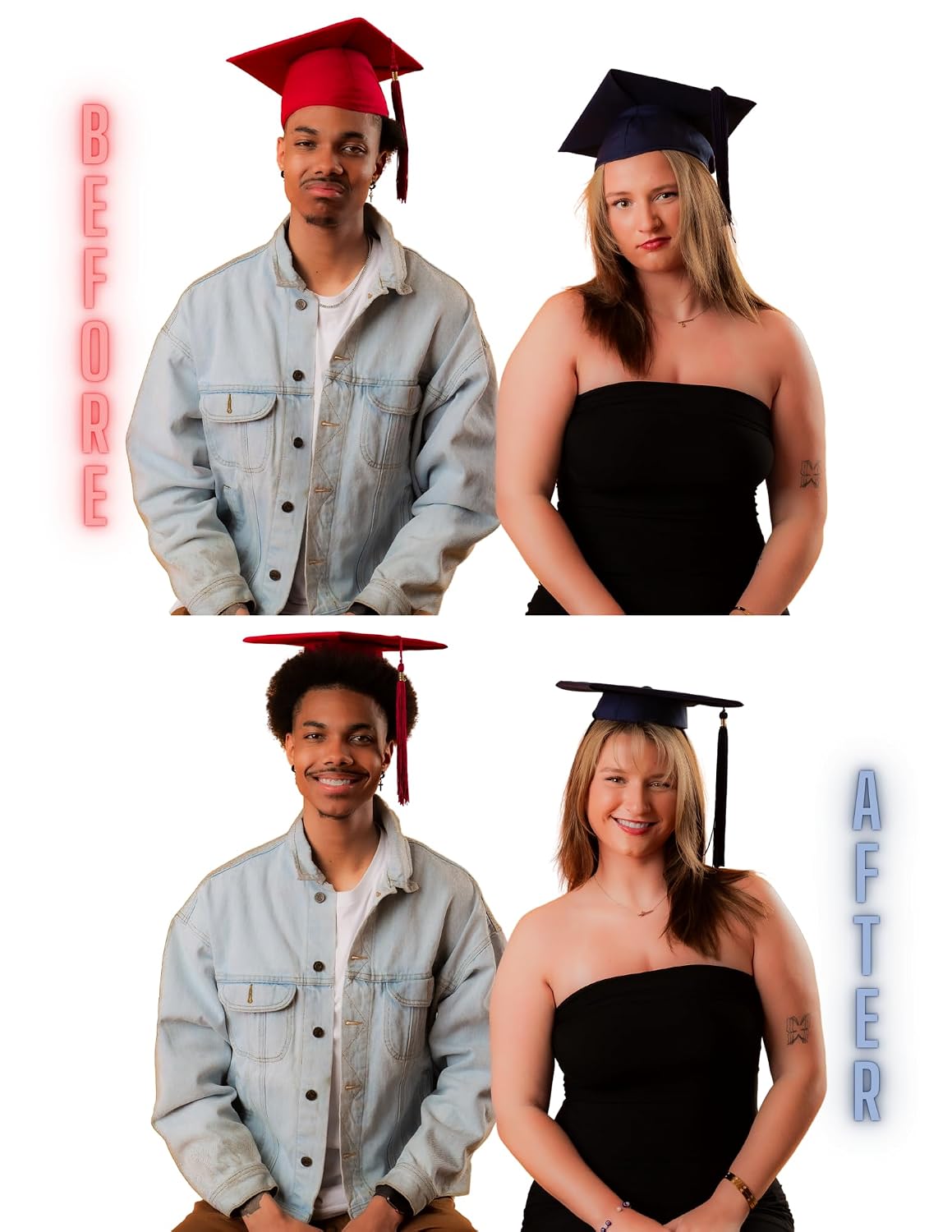Graduation Cap Headband - Secure Your Cap & Style Your Hair | Black & Clear Options