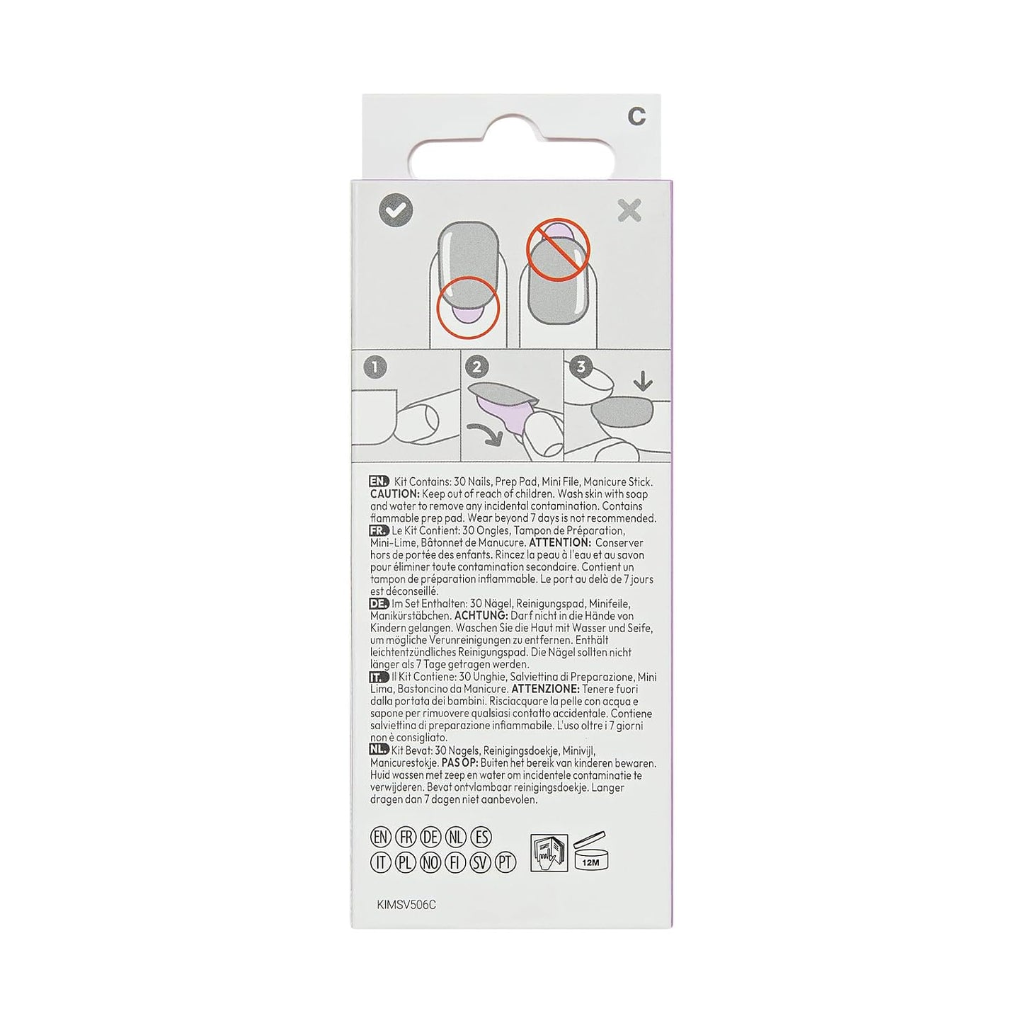 Kiss Impress No Glue Mani Press On Nails - Velvet Bunny Design, Green Oval Shape | Short Size, 30 Nails & Accessories