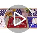 Patriotic Plastic Placemats Set of 6 for Memorial Day & 4th of July