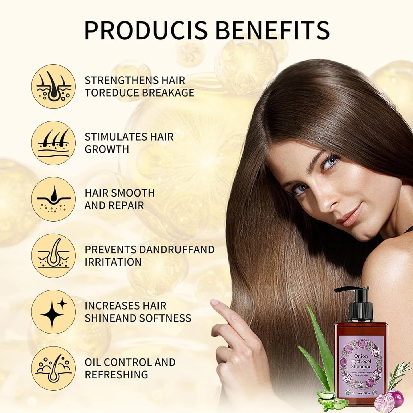 Onion Hydrosol Conditioner for Hair Growth - Rosemary & Biotin for Stronger, Fuller Hair | 1 Bottle