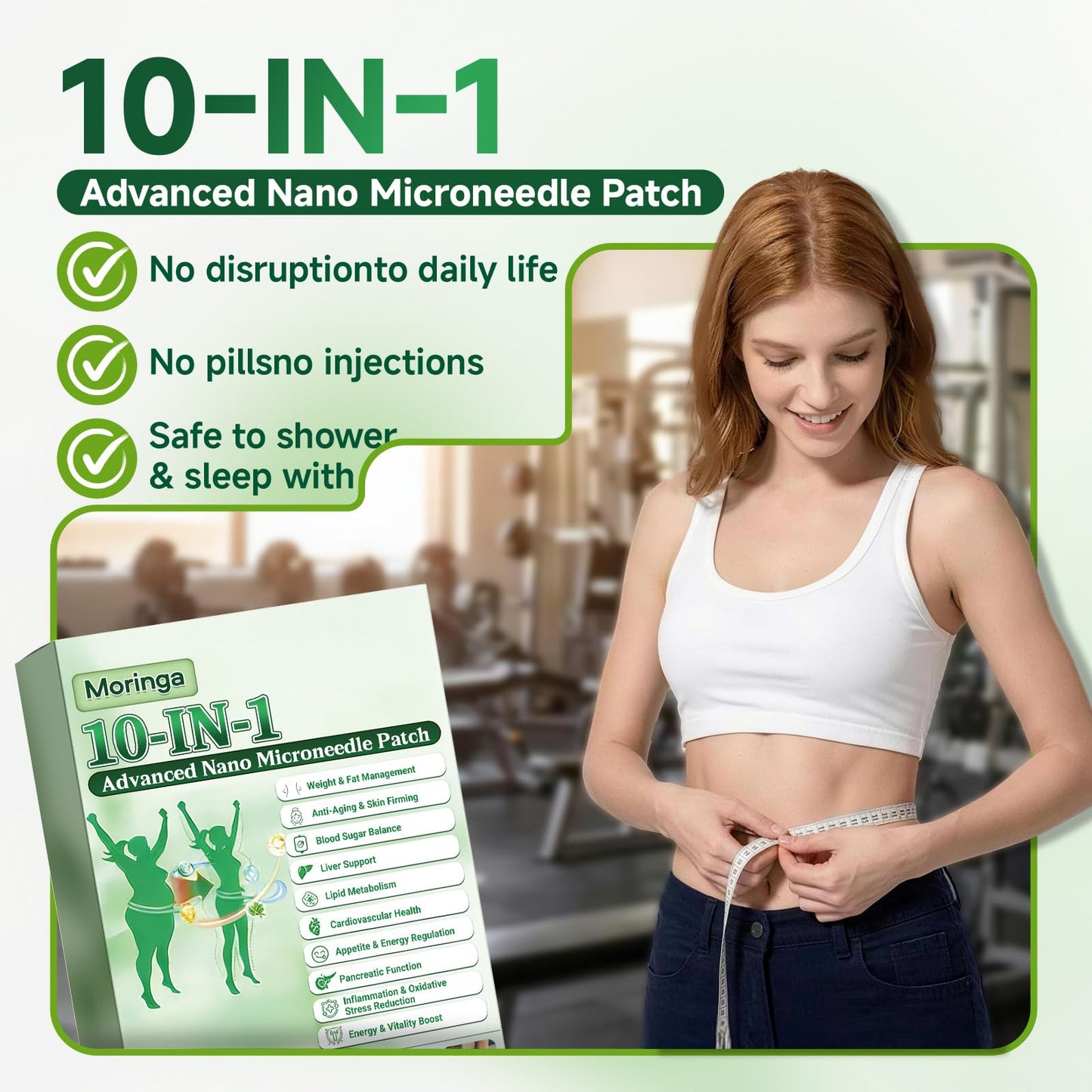 28 PIECES (4 * 7 Pack) Moringa Nano Micro Patch | 10‑in‑1 Herbal Skin Patches | Gentle, Non - Irritating for Men & Women