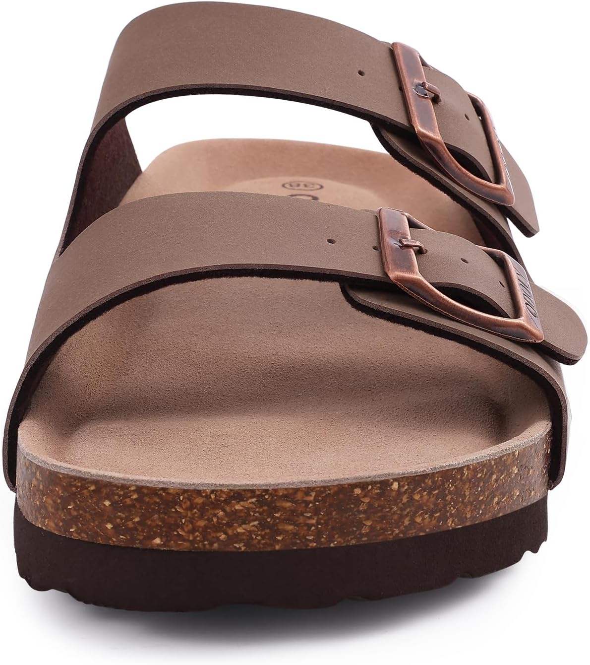 Cork Footbed Slide Sandals - Unisex Summer Outdoor Sandals with Arch Support & Adjustable Buckle | Comfortable Fit