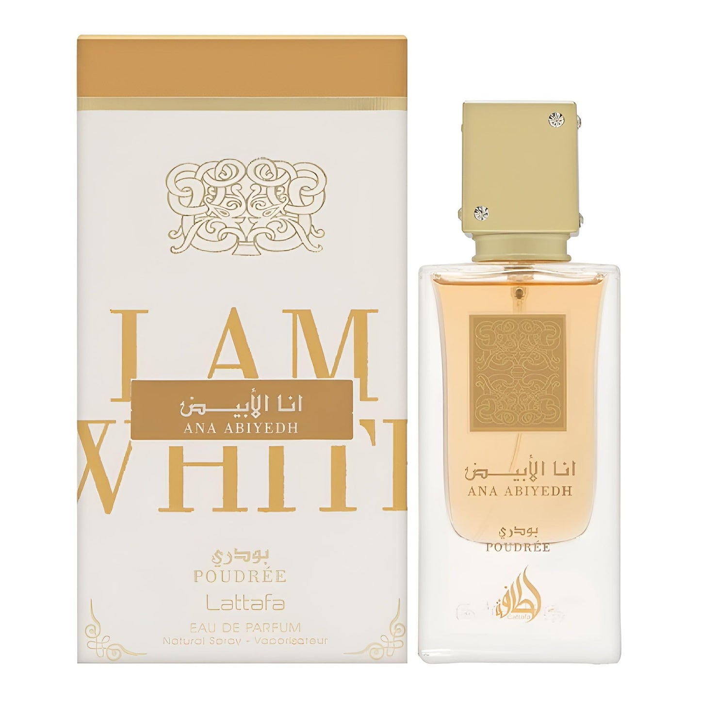 Lattafa Ana Abiyedh Poudree for Women Eau de Parfum Spray, 2.04 Ounce / 60 Ml