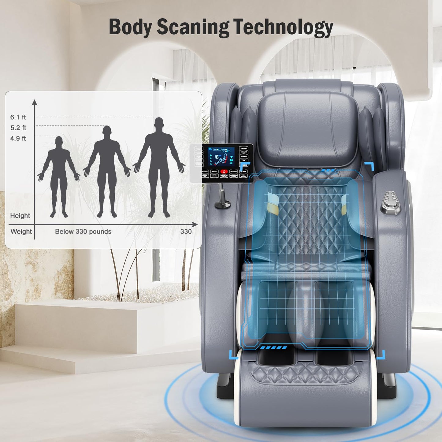 DOVRYTHEN Full Body Massage Chair Zero Gravity Recliner, 8 Fixed Rollers with Heating Function & Auto Mode for Home Use