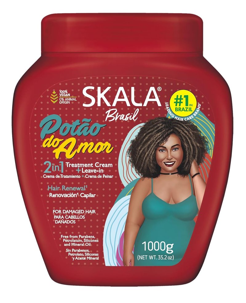 SKALA 2-in-1 Treatment Cream & Leave-In Conditioner - Multi-Ingredient Repair for All Hair Types | 35.2 oz