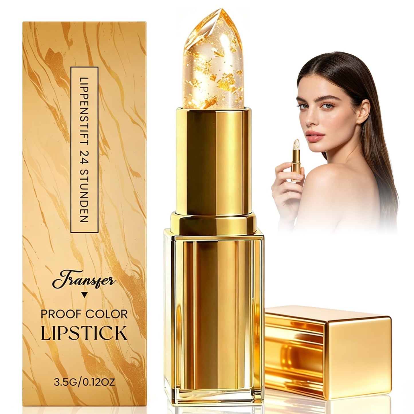 Josmon pH Adjusting Lipstick, Color Changing Lipstick, Clear Lip-stick That Changes Color, Long-Lasting Hydrating Shine Lip Balm, Non-Sticky Lip Gloss Stick, Suitable for All Skin Tones