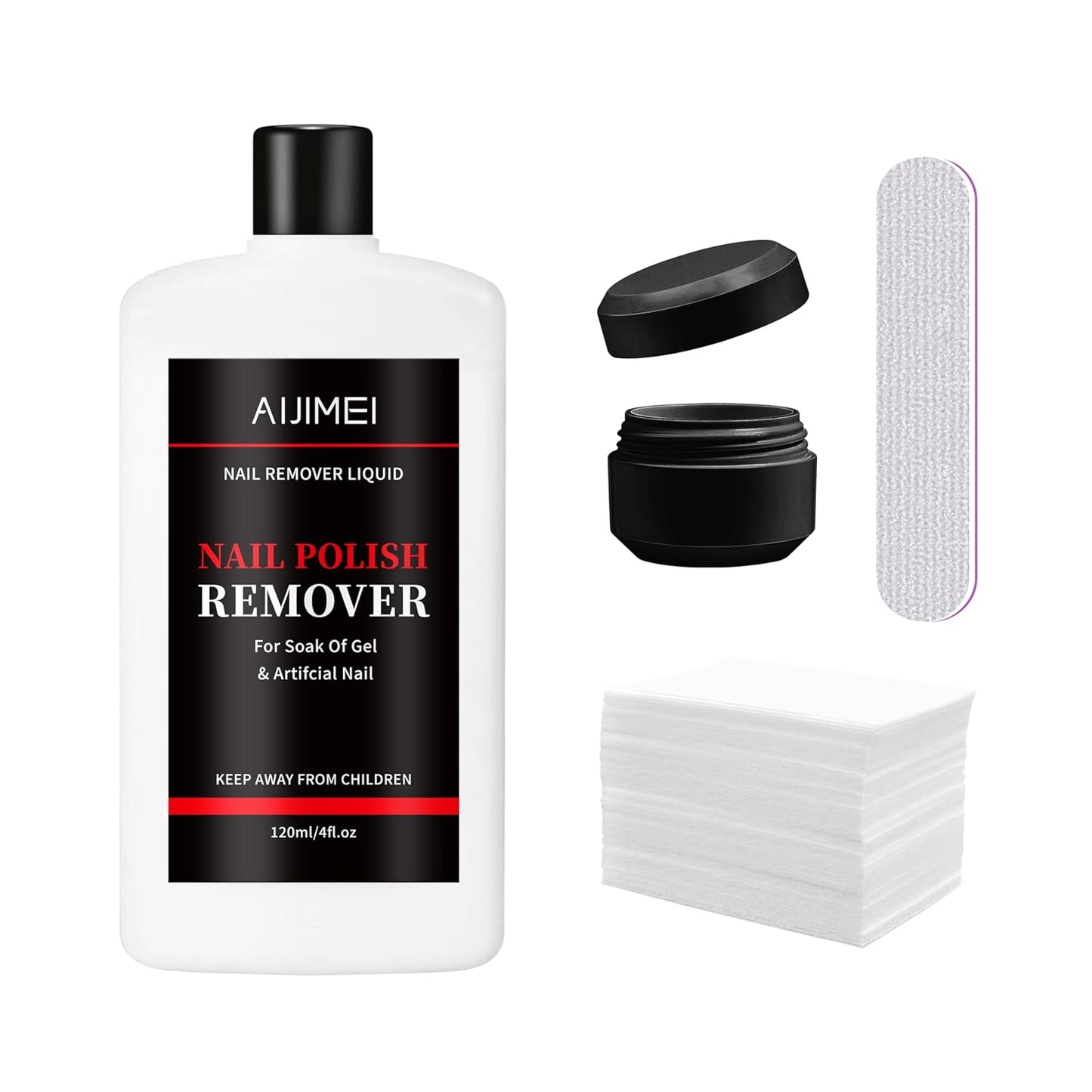 Nail Gel Polish Remover - Acetone 120ml for Acrylic, Dipping Powder & Gel Nails | Gentle & Effective Formula