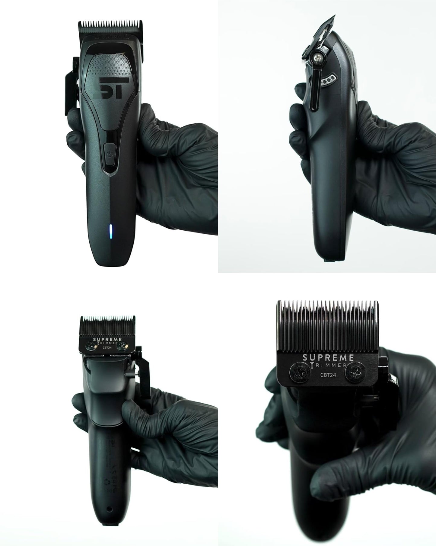 Supreme Trimmer Darkstar 72 Clipper with Magnetic Vector Motor | 180 Min Run Time, 9000 RPM Barber Hair Clipper | Low Noise, Professional Clipper DLC Blades | STC72