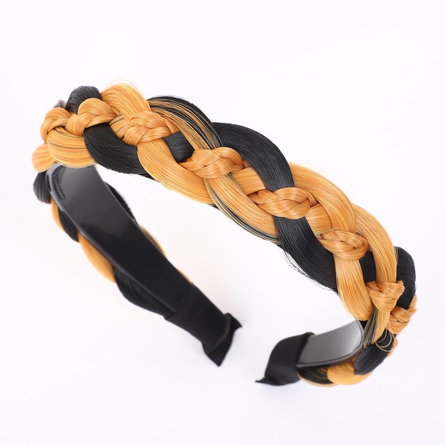 Braided Headband - Fishtail Synthetic Hairpiece for Women | Chocolate Dark Color